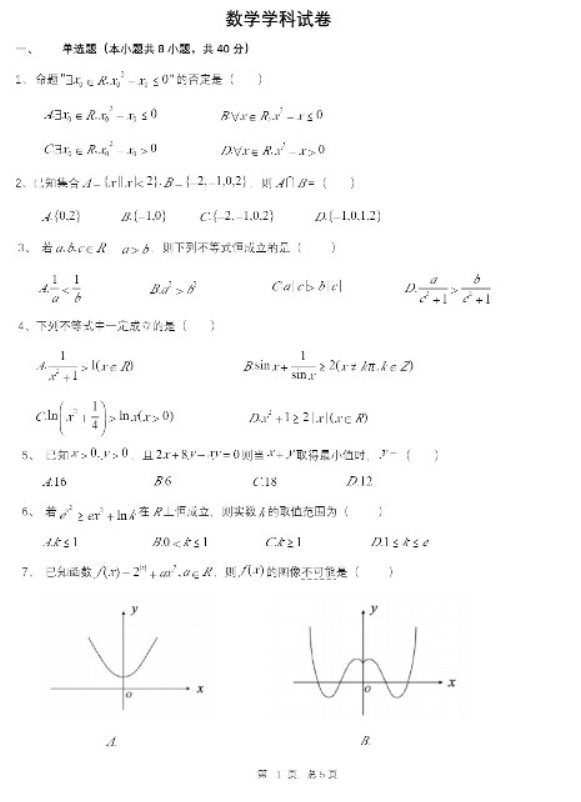 2023东北育才中学高三月考数学试题