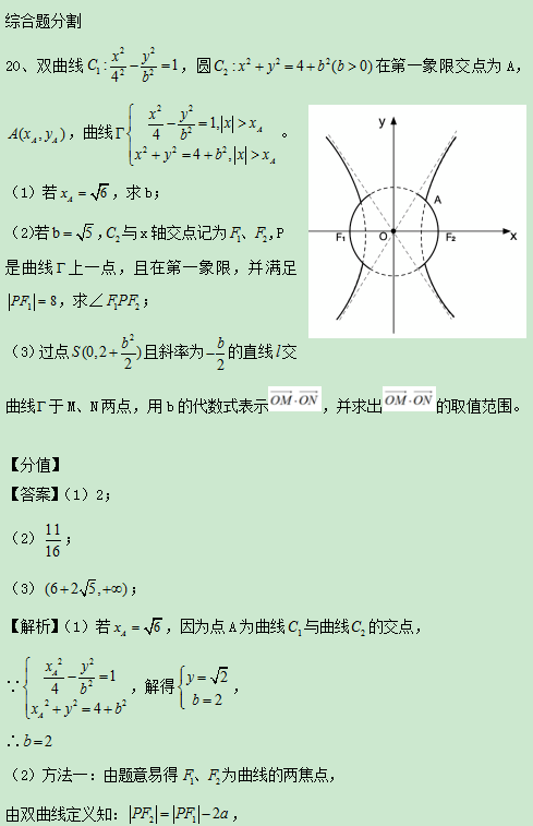 2020上海高考数学试题及答案解析