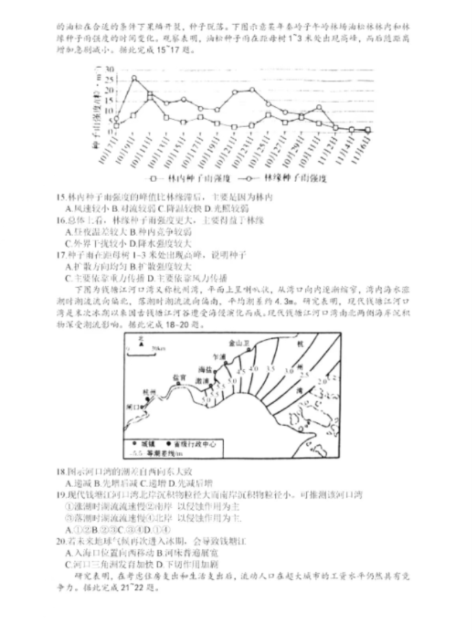 2023陕西省渭南市高三教学质量检测地理试题及答案