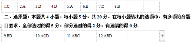 2023江苏高考数学试题答案【word精校版】