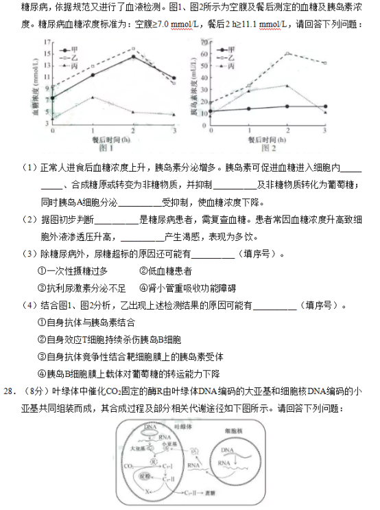 2019江苏高考生物试题及答案【word真题试卷】