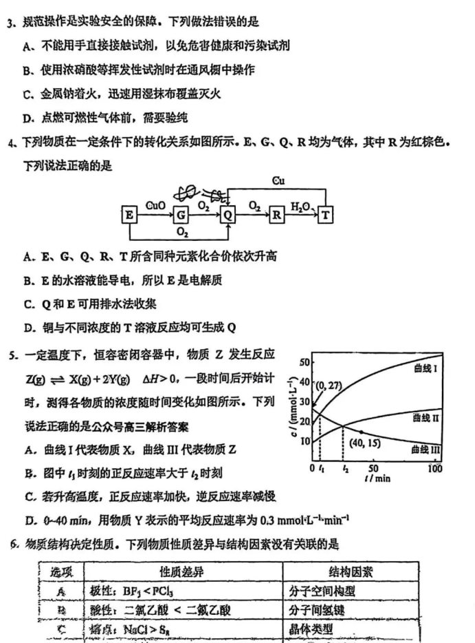 2025陕西新高考八省联考适应性演练化学试题