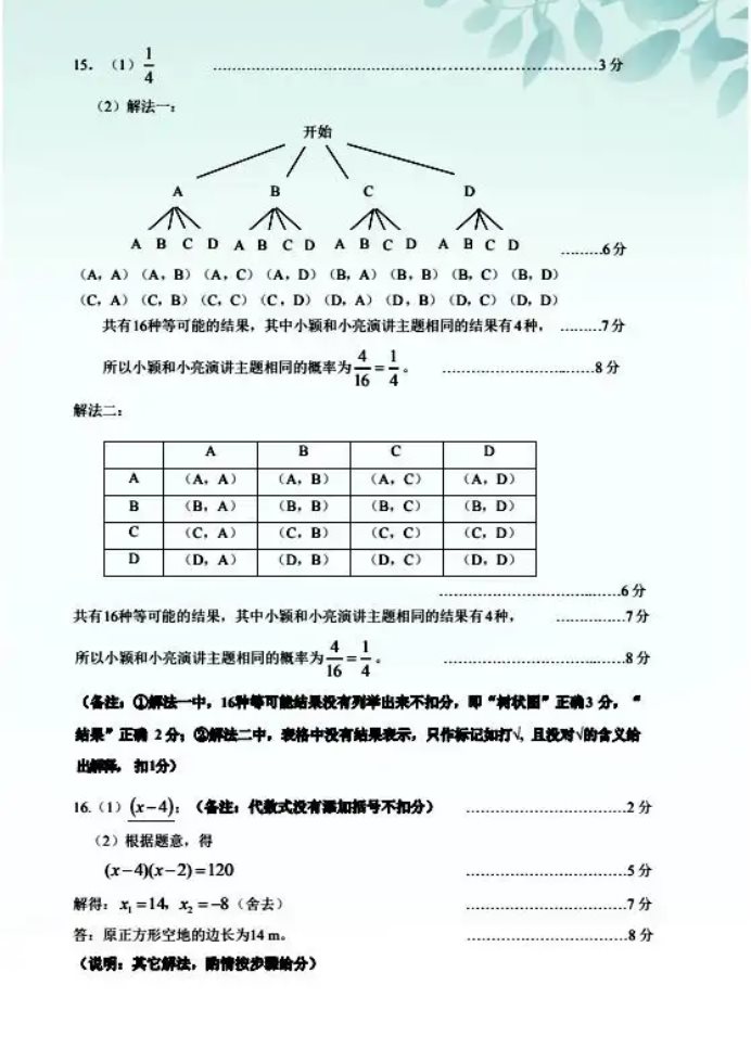 2024-2025学年深圳初三中考适应性考试数学试卷及答案