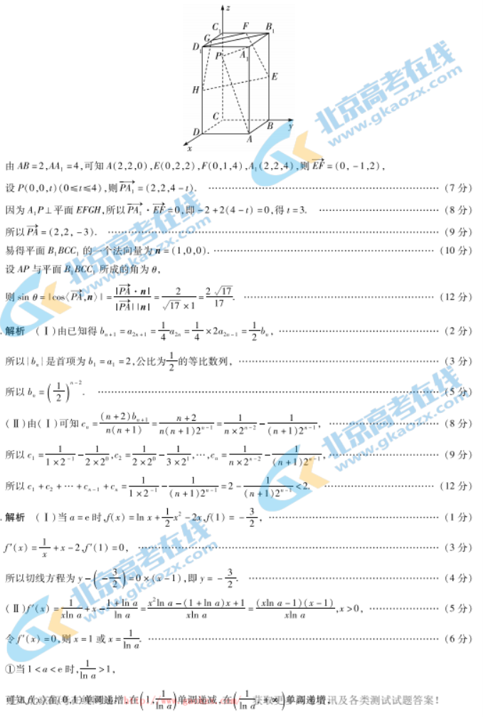 2024天一大联考高三顶尖计划数学试题及答案解析