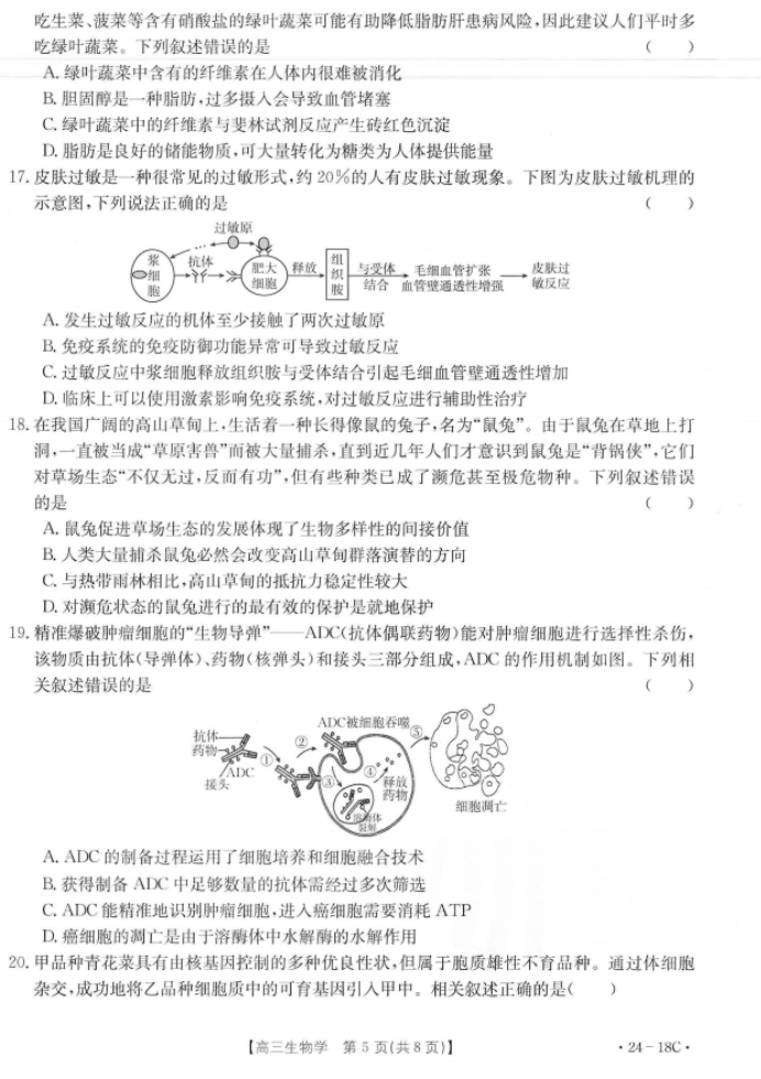 辽宁2024金太阳高三9月联考生物试题及答案解析