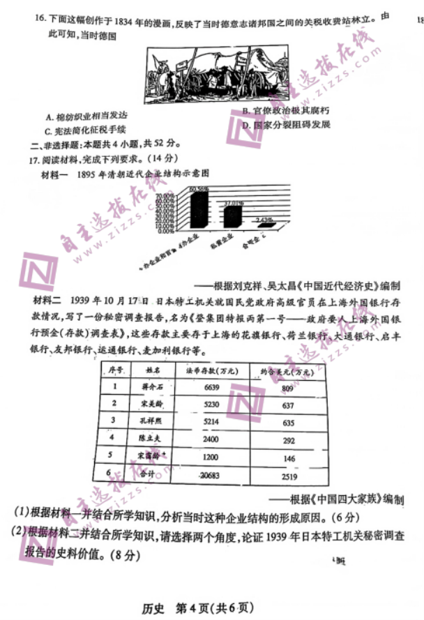 江西稳派2024高三10月联考历史试题及答案解析