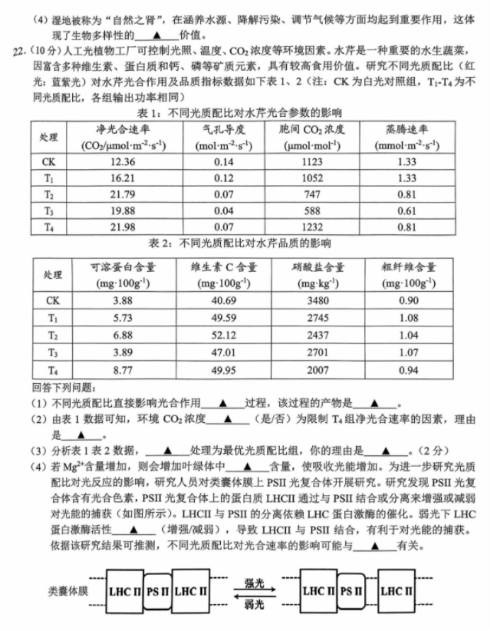 浙江十校联盟2024高三10月联考生物试题及答案解析