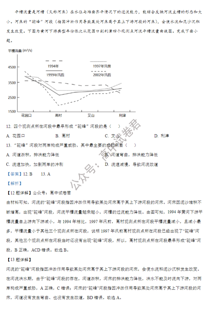 黑龙江哈师大附中2024高三第二次调研地理试题及答案解析