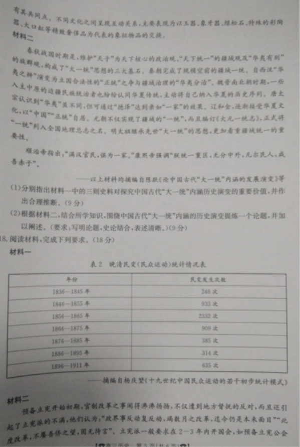 湖南金太阳2024高三10月联考历史试题及答案解析