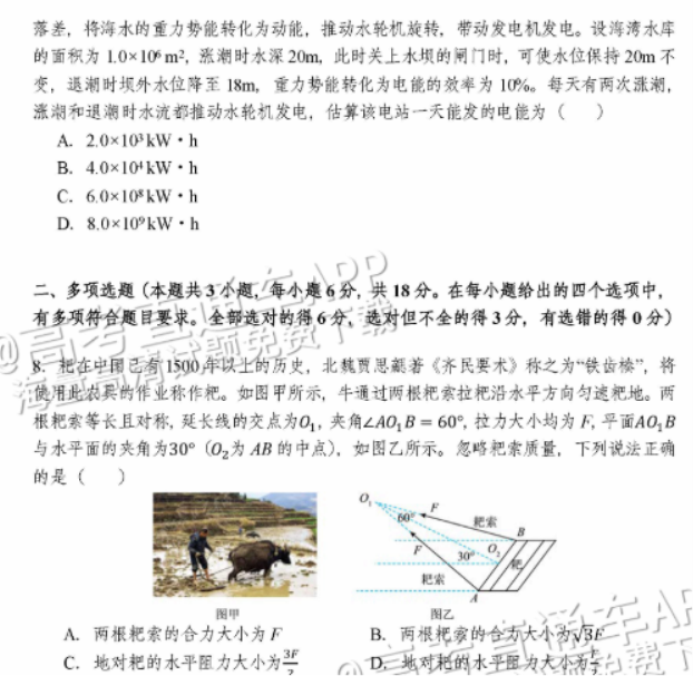 广州天河从化区2024高三10月调研考物理试题及答案解析