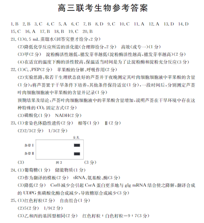 陕西汉中金太阳2024高三第四次联考生物试题及答案解析