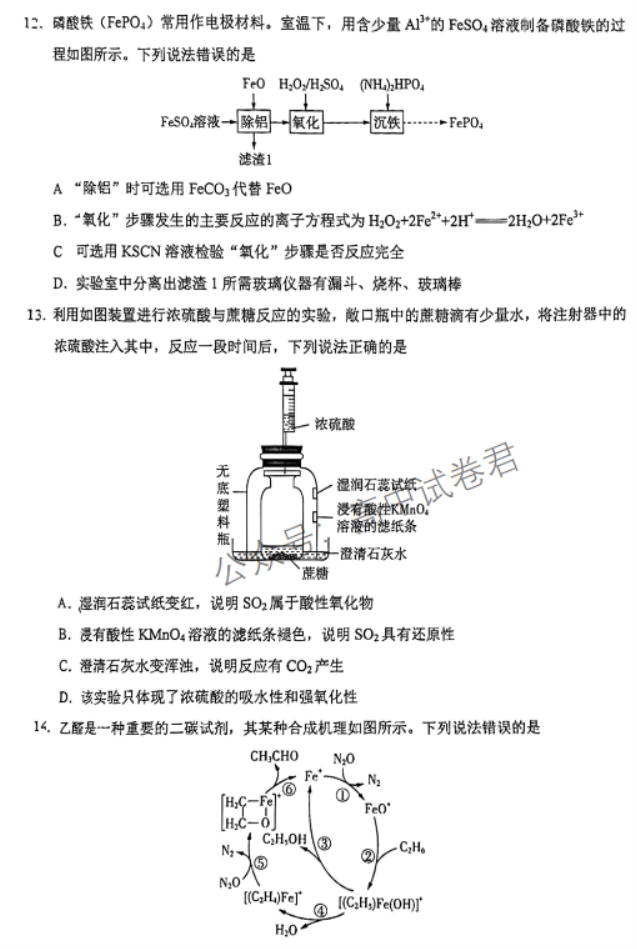 xkw辽宁专用2024高三11月大联考化学试题及答案解析