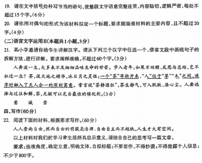 四川攀枝花2024高三11月一统考试语文试题及答案解析