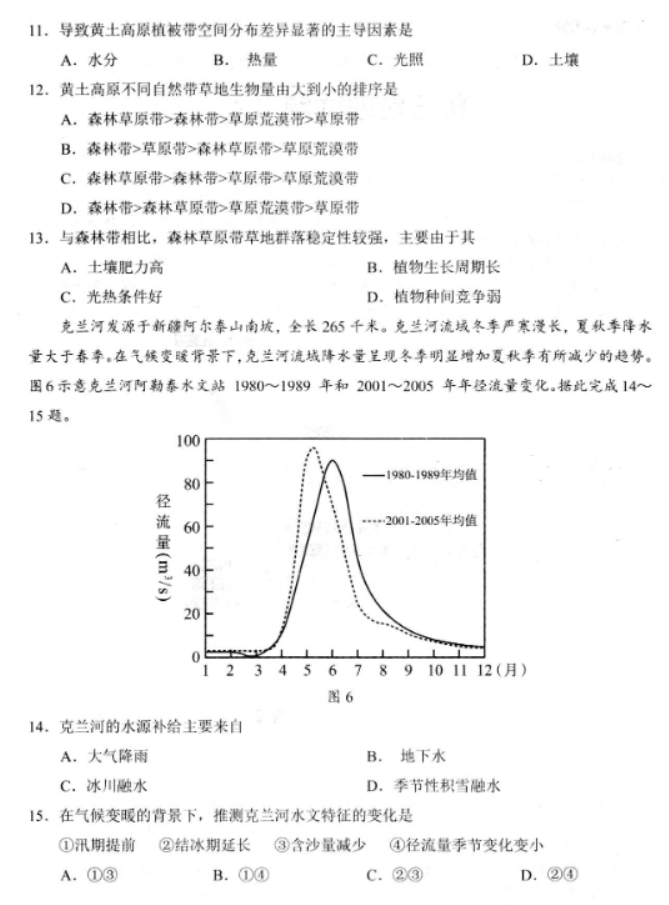 山东省菏泽市2024高三11月期中考试地理A试题及答案解析