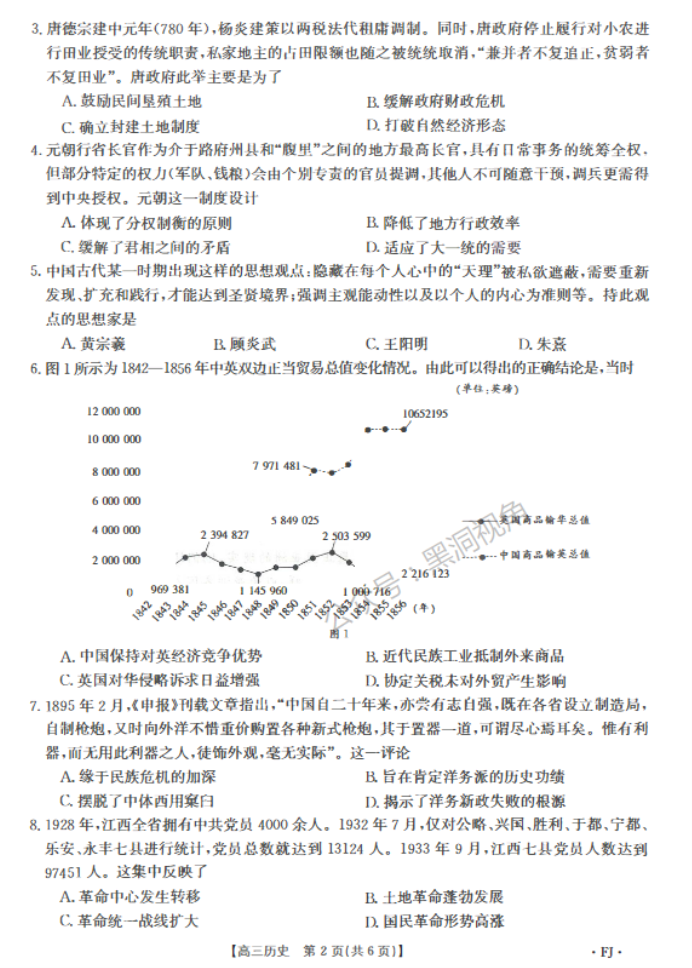 福建金太阳2024高三11月联考(120C)历史试题及答案解析