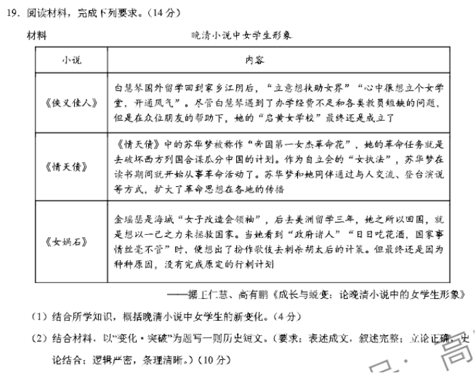 xkw河北2024高三11月联考考后强化卷历史试题及答案解析