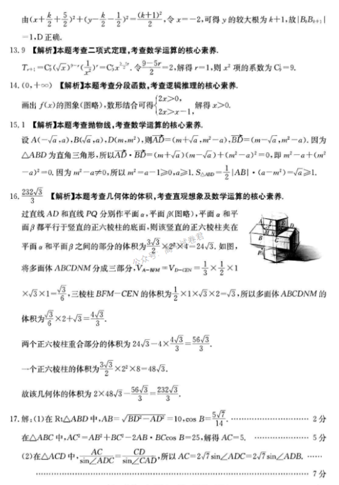 广东金太阳2024高三11月大联考(142C)数学试题及答案解析