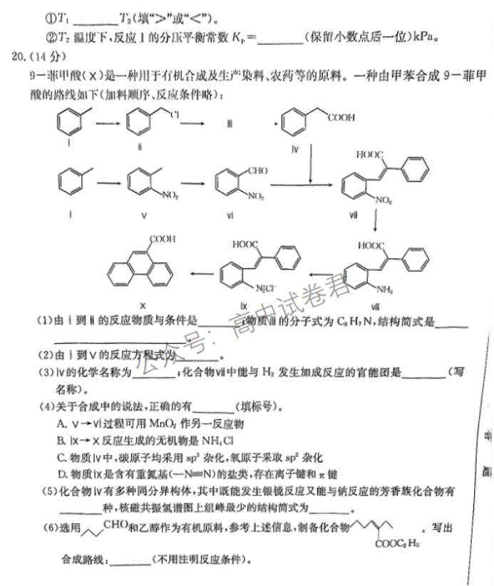 广东金太阳2024高三11月大联考(142C)化学试题及答案解析