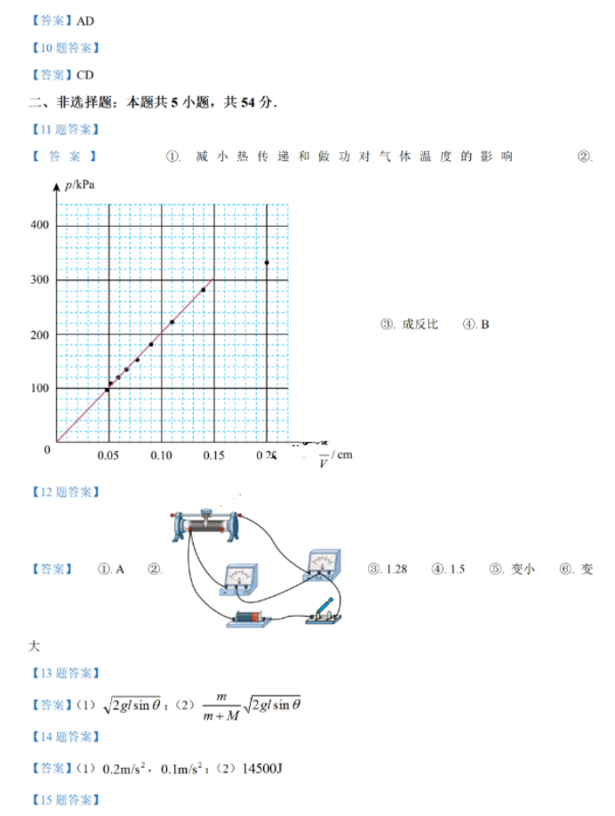江西2024新高考九省联考物理试题及答案解析【最新整理】