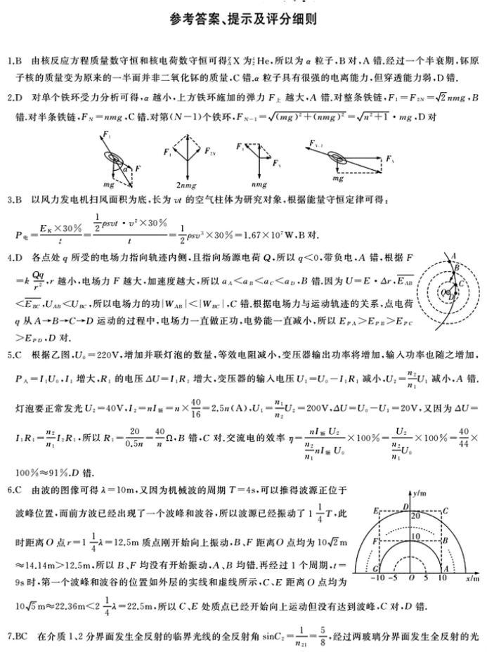 湖南三湘名校联盟2024高三入学摸底考物理试题及答案解析