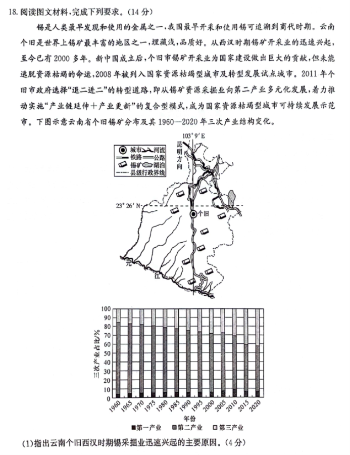 湖南炎德名校联合体2024高三考前押题地理试题及答案解析