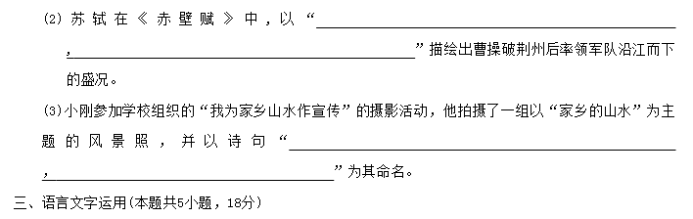 湘豫名校2025高三9月新高考适应性调研考语文试题及答案