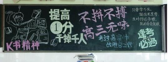 高考励志板报图片素材_关于高考励志的黑板报