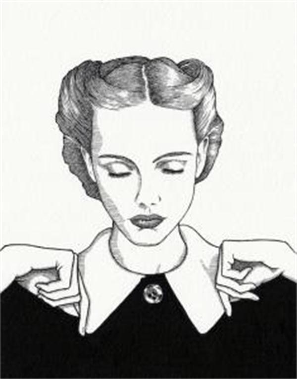 简单好看的黑白插画图片_高三网