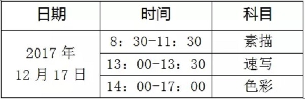 2018年浙江美术类统考时间及考点