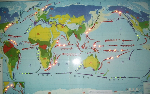 世界洋流分布图 世界洋流分布图及渔场_世界地理洋流图高清