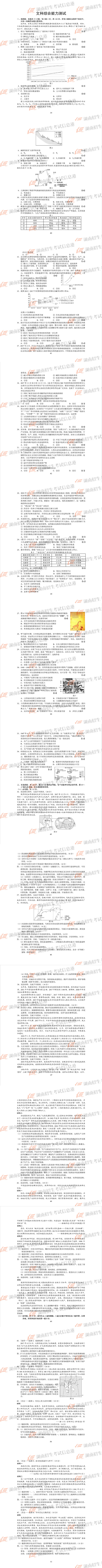 2018广东高考文综试题及答案【图片版】