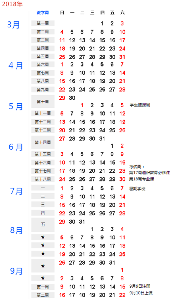 2018吉林各大学暑假放假时间安排表