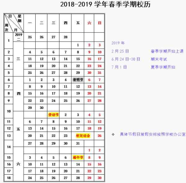 2019哈尔滨工业大学寒假放假时间安排