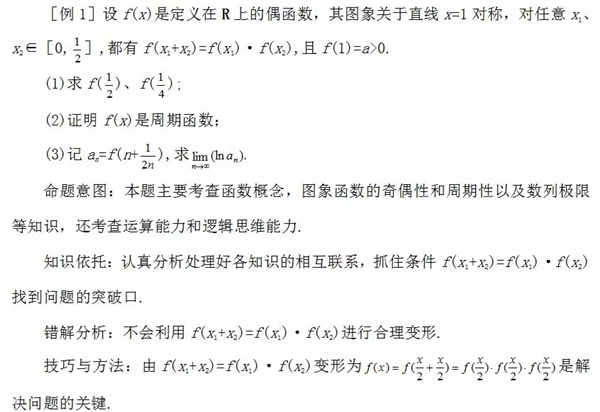 高中数学重点知识点有哪些