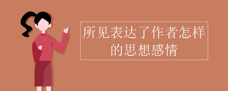 所见表达了作者怎样的思想感情