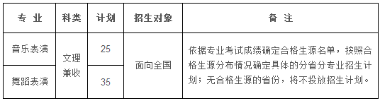 2020重庆大学表演类专业招生简章