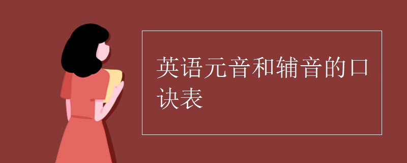 英语元音和辅音的口诀表