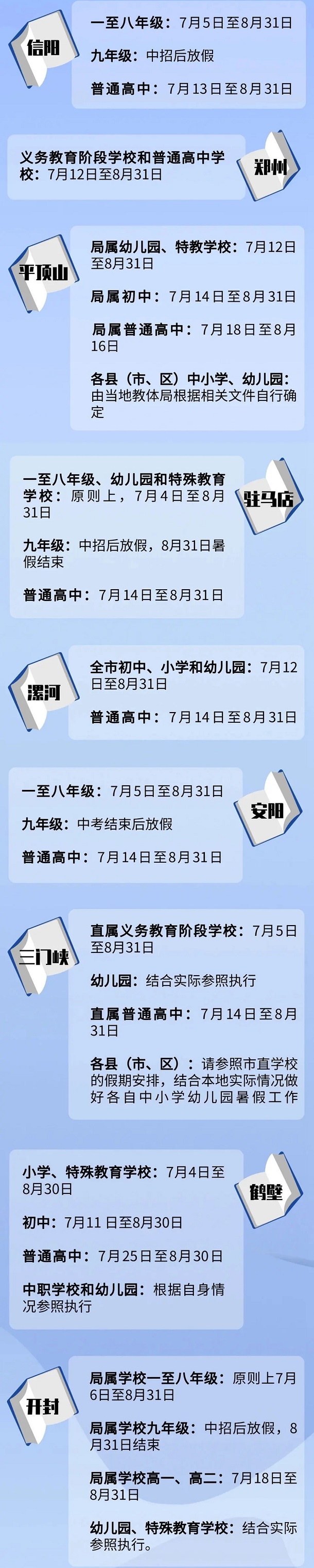 2020年中小学什么时候放暑假