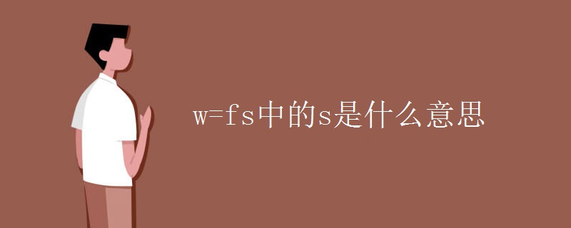 w=fs中的s是什么意思