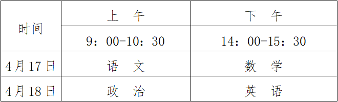 2021安徽高校运动训练、武术与民族传统体育专业考试时间