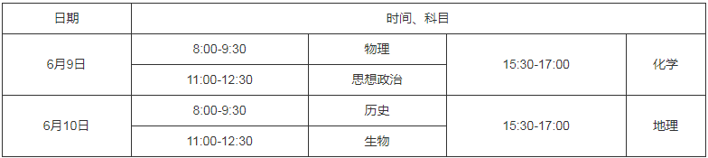 学考等级考时间安排