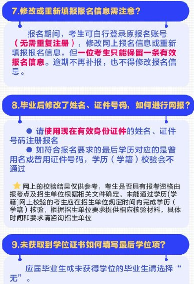 2022考研预报名20个填报细节 什么时候报名