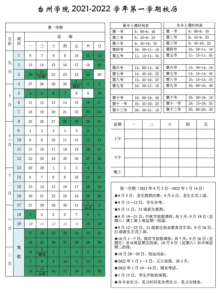 2022台州学院寒假放假时间公布 几号开始放寒假