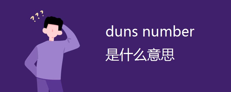 duns number是什么意思