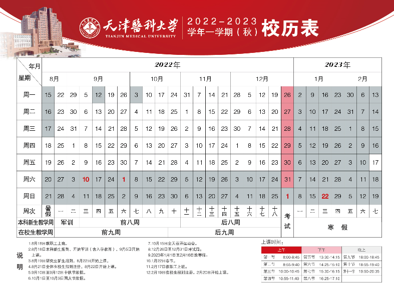 2023天津医科大学寒假开始和结束时间 一共多少天假期