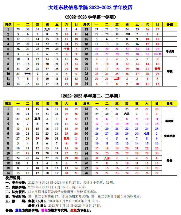 2023大连东软信息学院寒假开始和结束时间 什么时候放寒假