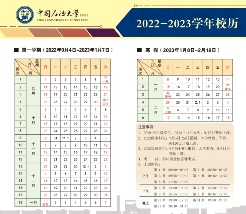2023中国石油大学(华东)寒假开始和结束时间 什么时候放寒假插图1