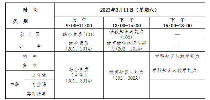 浙江2023年上半年教师资格考试笔试时间 哪天考试插图1