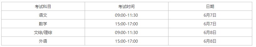 2023贵州高考时间是几月几号 具体时间安排