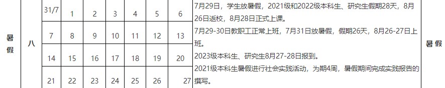 2023中国政法大学暑假放假时间什么时候 几月几号开学
